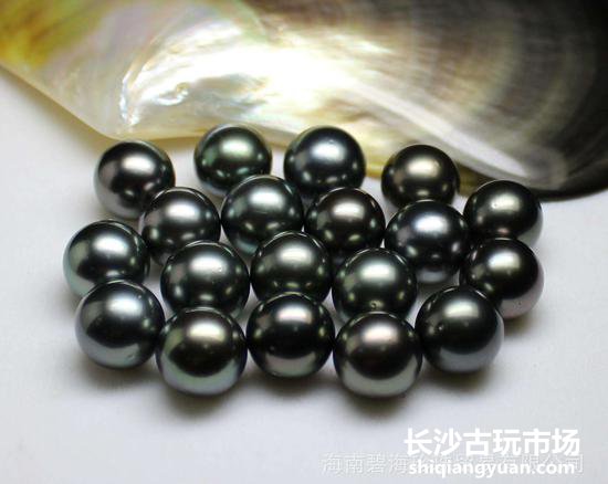 南洋黑珍珠(Tahitianpearls):贝母是生息于亚热带到温带海域的黑蝶贝,以大溪地产占最多,颜色形状突出,黑绿蓝褐为常见色调。