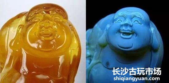 观察琥珀的荧光