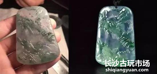 抛光前(左)、抛光后(右)